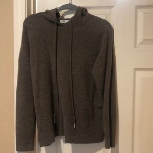 Zara Fuzzy Hoodie Size Small